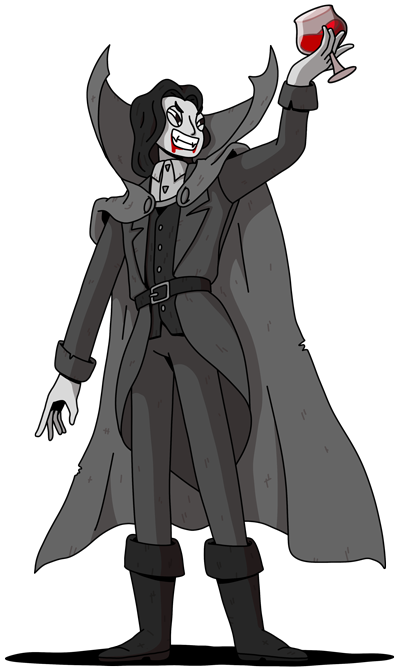 Count Bloodcell, raising a glass of blood