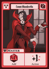 Count Bloodcell's Master card from Krafting Krowns